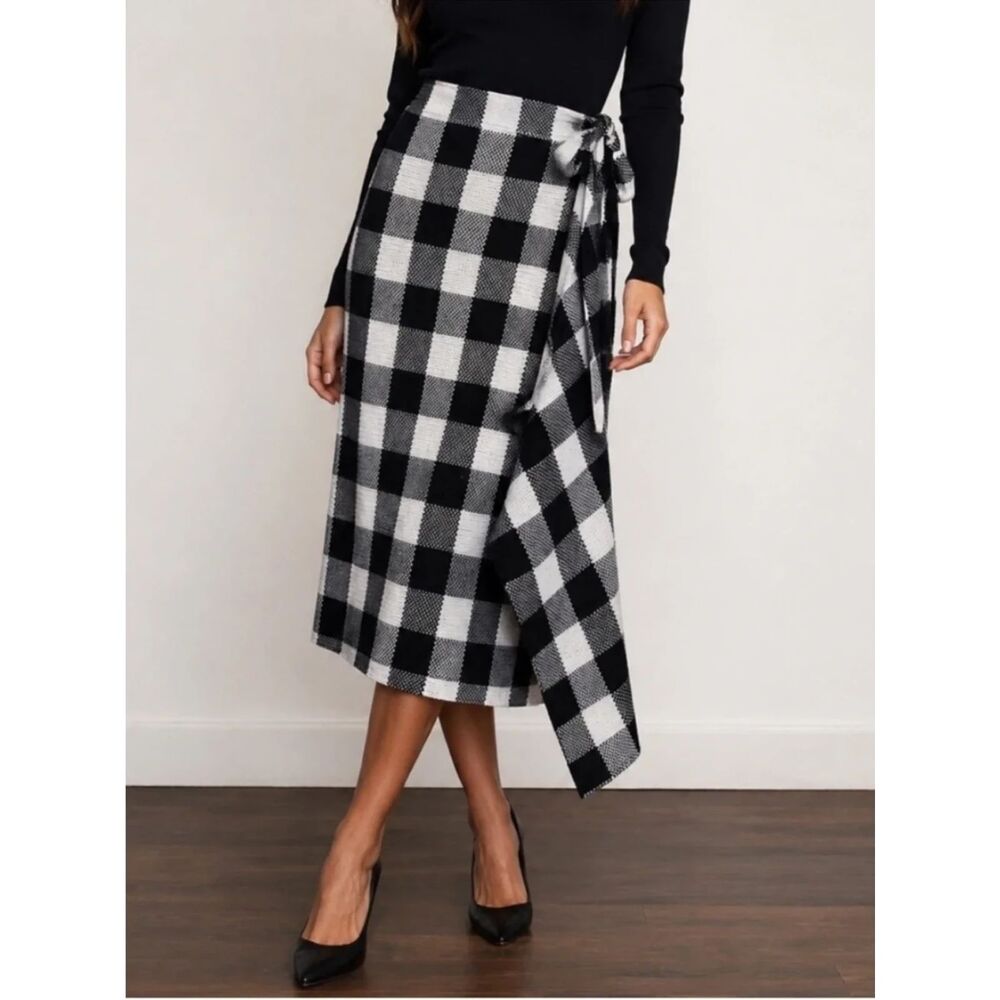 Pomander Place Gingham Knit Wrap Skirt Blanket XS Buffalo Plaid Tuckernuck NWT